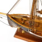 A shipyard model of a gaff-rigged Newhaven Smack details