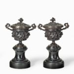 bronze vase and cover in the classical style top detail