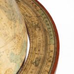 A pair of 12 inch table globes by Josiah Loring, dated 1844 and 1841 details