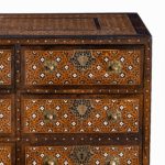 An Indo-Portuguese rosewood, teak and ebony contador drawers