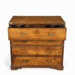 Anglo-Chinese hardwood naval officer’s campaign chest open drawer