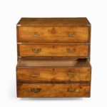 Anglo-Chinese hardwood naval officer’s campaign chest open drawers