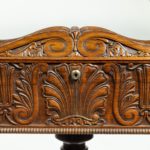 Antique William IV mahogany teapoy details