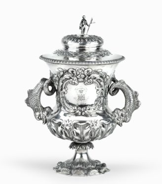 The Shannon Yacht Club silver racing trophy for 1859