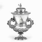 The Shannon Yacht Club silver racing trophy for 1859 details back