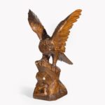 Black Forest walnut model golden eagle attributed head removed
