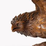 Black Forest walnut model golden eagle attributed head close up