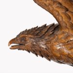Black Forest walnut model golden eagle attributed head details