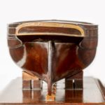 rare late Georgian mahogany novelty decanter stand front view details