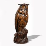 large Black Forest Lindenwood eagle owl attributed to Ruef Brothers right