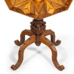 octagonal indigenous specimen wood marquetry table base