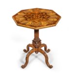 octagonal indigenous specimen wood marquetry table