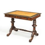 A Goncalo Alves (Albuera wood) writing table by Gillows and Bullock