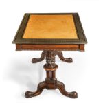 Goncalo Alves (Albuera wood) writing table by Gillows and Bullock side