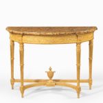 A Louis Philippe giltwood demi-lune console table main