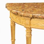 A Louis Philippe giltwood demi-lune console table detail