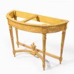 A Louis Philippe giltwood demi-lune console table base