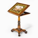 A William IV rosewood and scagliola occasional table attributed to Gillows open