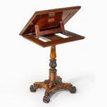 A William IV rosewood and scagliola occasional table back
