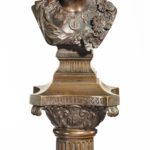 A bronze column depicting ‘La Colonne de la Republique’ dated 1889 details