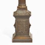 bronze column depicting ‘La Colonne de la Republique’ dated 1889 base details