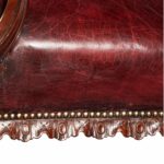 Late Victorian Mahogany open arm chairs details