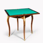 kingwood marquetry envelope card table fully open