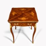 kingwood marquetry envelope card table top