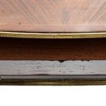 kingwood marquetry envelope card table close up edge