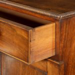 A pair of late Regency rosewood side cabinets attributed to Gillows drawer