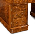 A Victorian burr walnut free standing pedestal drawers