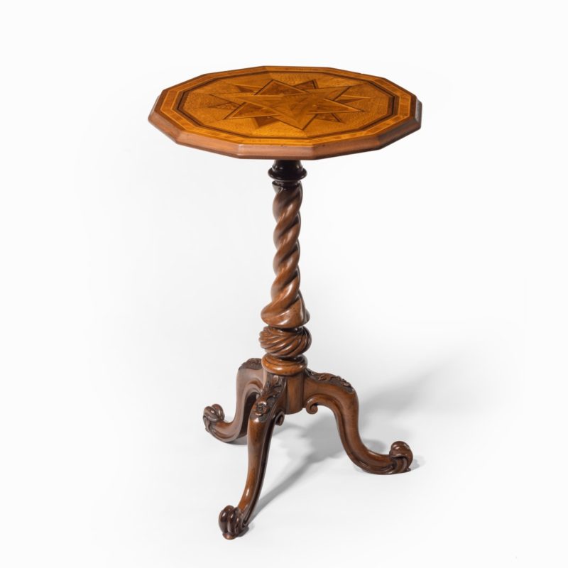 A 19th century New Zealand specimen wood parquetry dodecagonal table, attributed to Anton Seuffert main image