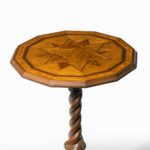 A 19th century New Zealand specimen wood parquetry dodecagonal table, attributed to Anton Seuffert detail details