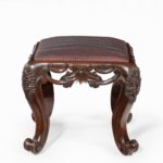 Victorian carved mahogany stool
