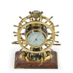 A Victorian brass novelty clock by Elkington & Co back top