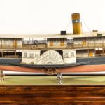 builder's model of the Brazilian passenger paddle steamer Caxias built by Hepple, detail