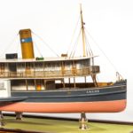 builder's model of the Brazilian passenger paddle steamer Caxias details