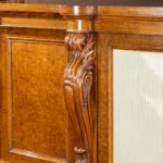 A large George IV plum pudding mahogany side cabinet detail