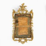 The back - A Georgian Chippendale period gilt-wood mirror