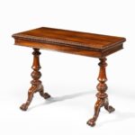 An early Victorian Goncalo Alves card table attributed to Gillows closed