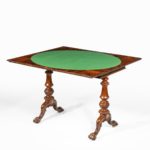 An early Victorian Goncalo Alves card table attributed to Gillows