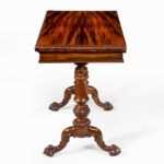 An early Victorian Goncalo Alves card table attributed to Gillows detail side