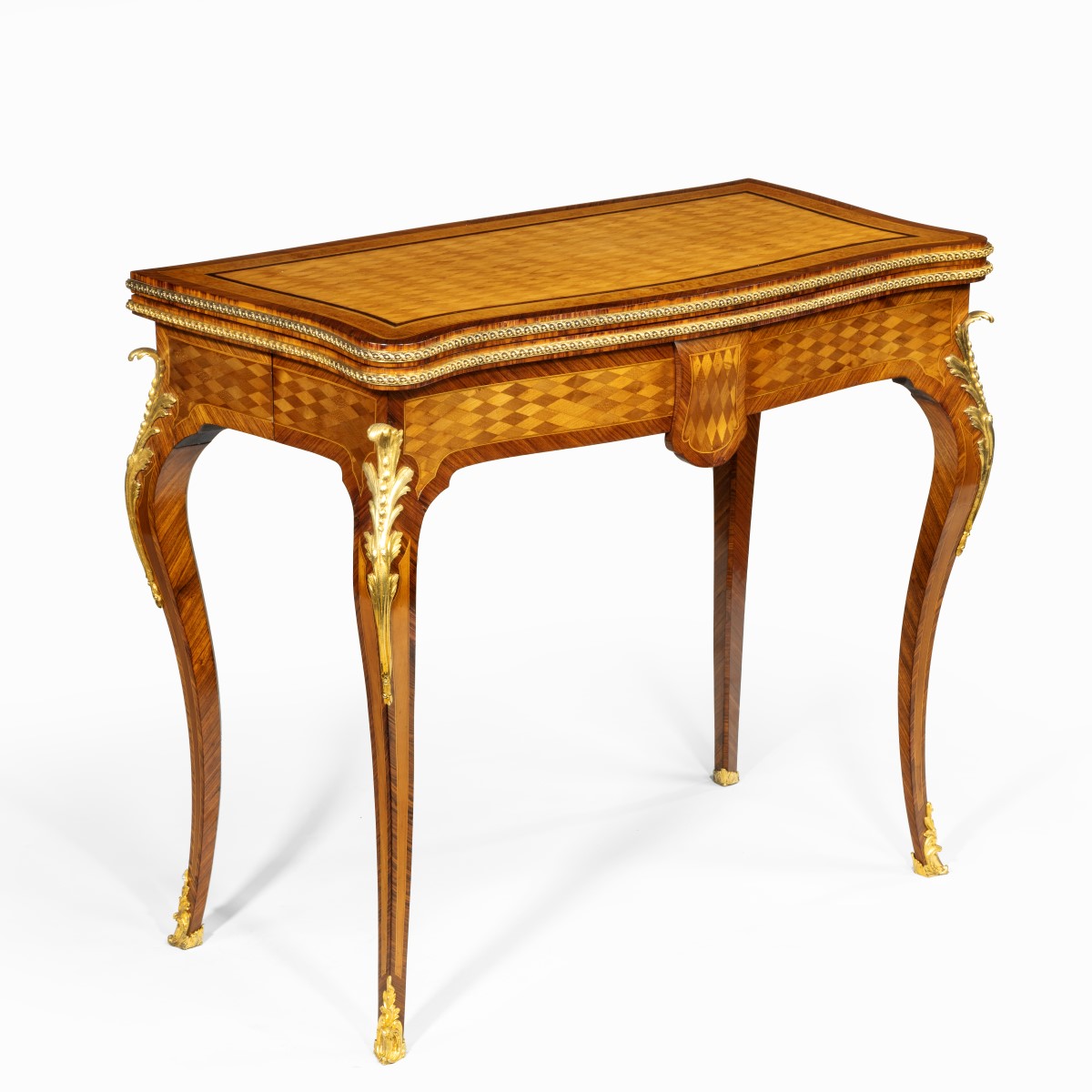 A Napoleon III parquetry card table by Sormani
