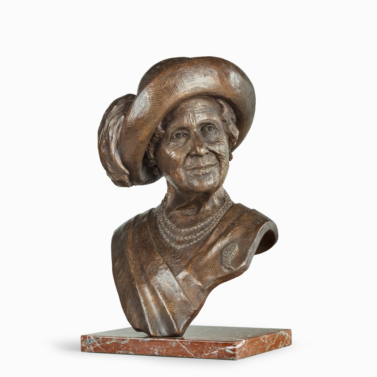 Charles Wallrock of Wick Antiques who is selling this sculpture of the Queen Mother
