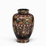 A small fine quality Meiji period cloisonne enamel vase