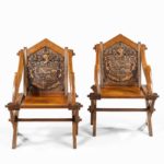A pair of Glastonbury chairs made for the Pembertons of Durham main