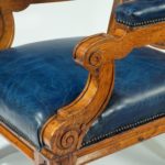 Armchair made of timbers from Trafalgar battleship H.M.S. Temeraire detail