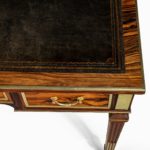 Olivewood writing table by Wright and Mansfield top