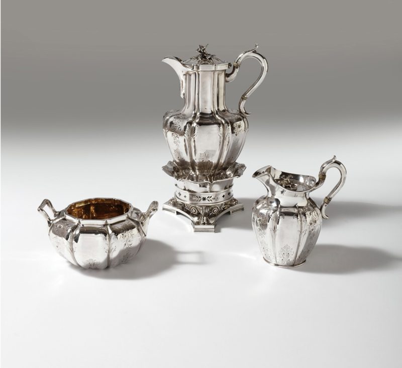 Queen Victoria's silver coffee service, by William Bateman & Daniel Ball