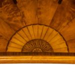 Satinwood Sheraton Revival breakfront marquetry commode close up